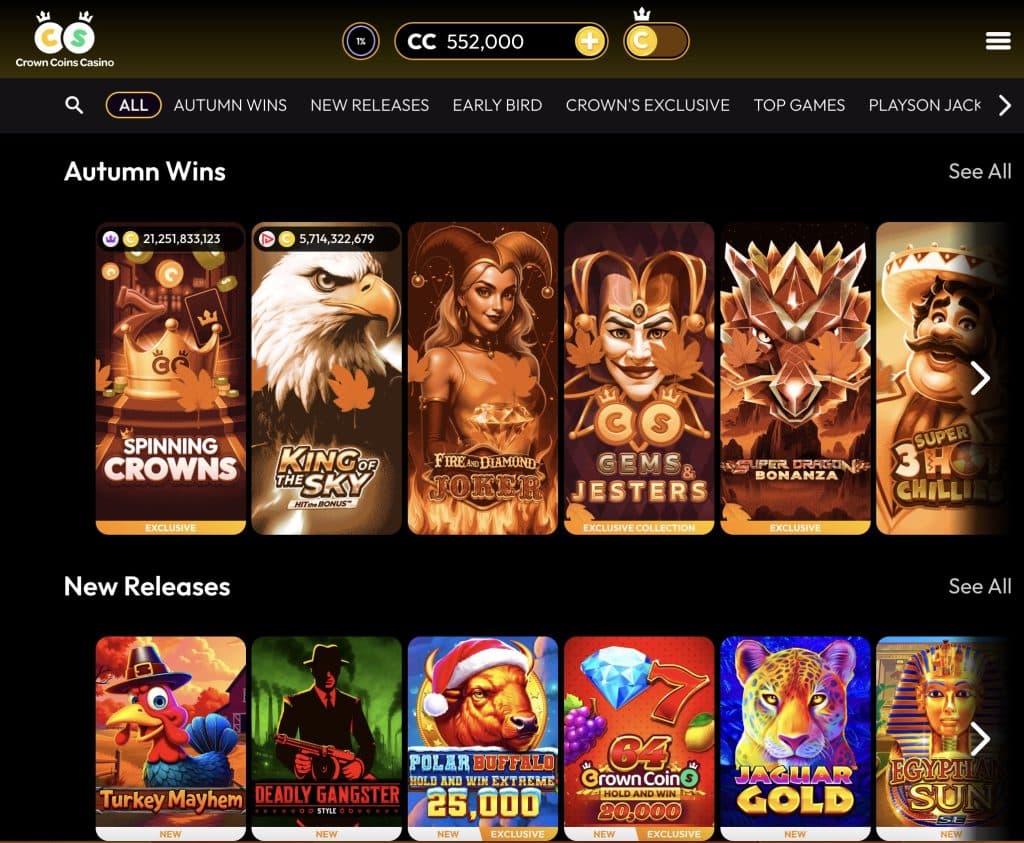 Crown Coins Autumn Wins